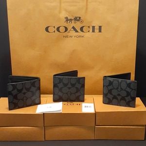 NWT Coach Double Billfold Men's Wallets